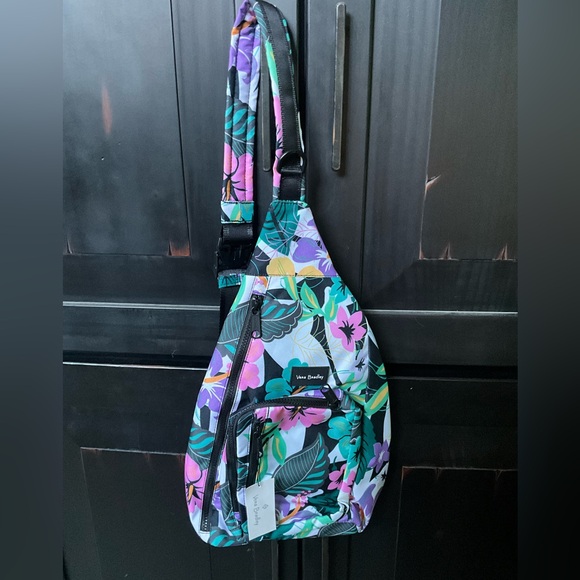 Vera Bradley Island Floral Reactive Sling Backpack - Picture 1 of 4